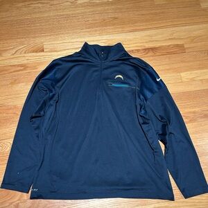 Nike Dri-Fit Navy Los Angeles Chargers Half-Zip Pullover. Like New!